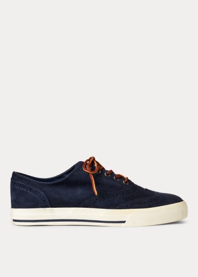 Zapatillas Polo Ralph Lauren Hombre Azul Marino - Vultan Suede - VOTSX3805